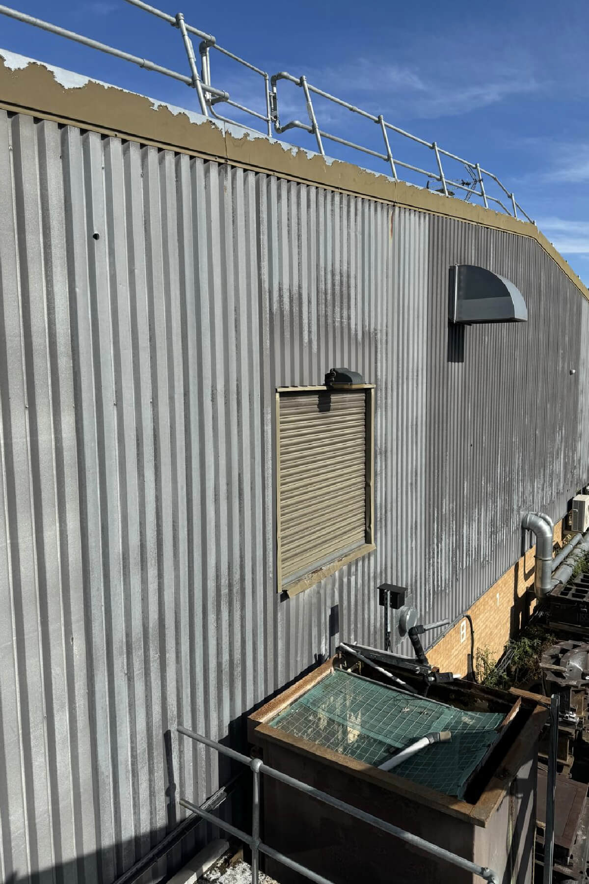 Clad wall before